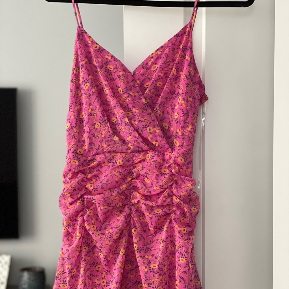 All in Favor spaghetti strap mini dress